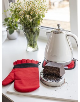 Virtuvinė pirštinė ir puodkėlė "Braškių želė"